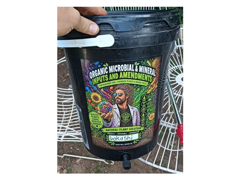 Bucket of True Purpose Organics bokashi